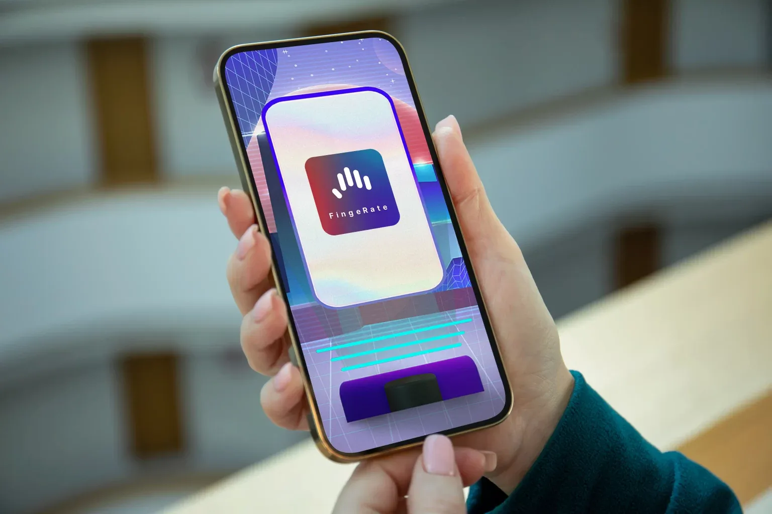 Phone with Fingerate app