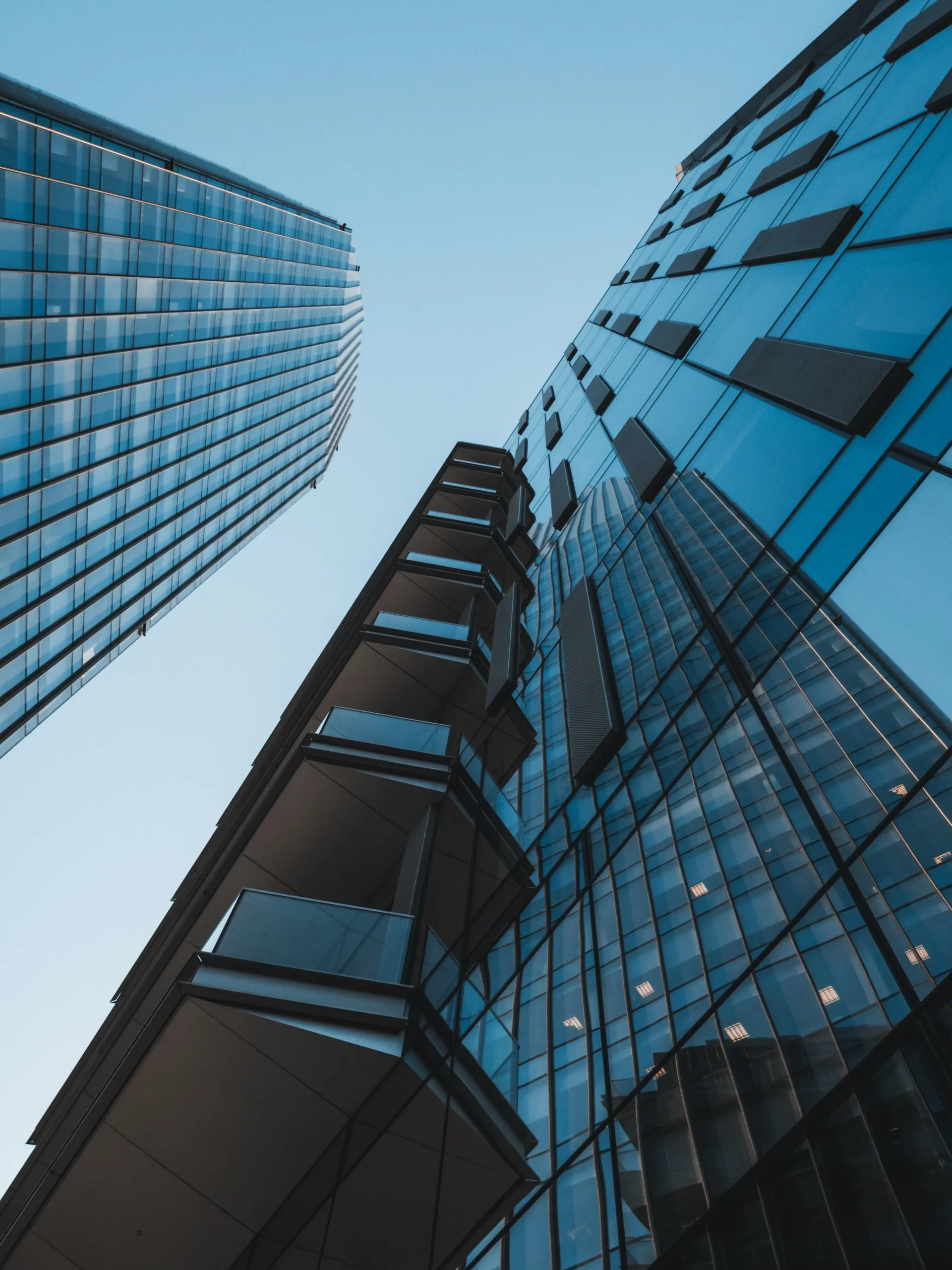 Skyscrapers with blue sky.